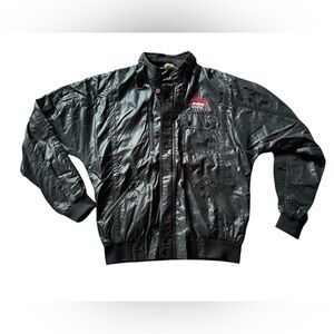 Vintage 80s 90s Norman Todd Columbus Ford Dealers Nylon Bomber Jacket Size XL